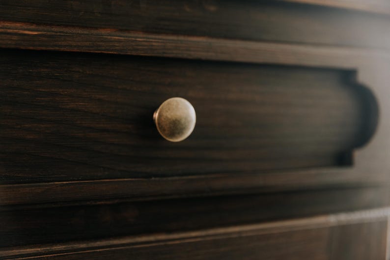 Kommode Vintage Echtholz dunkel