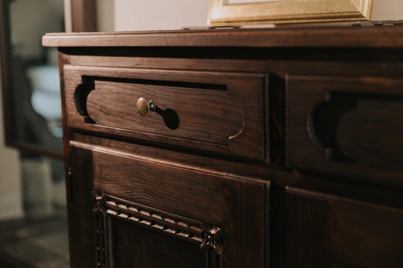Kommode Vintage Echtholz massiv 2