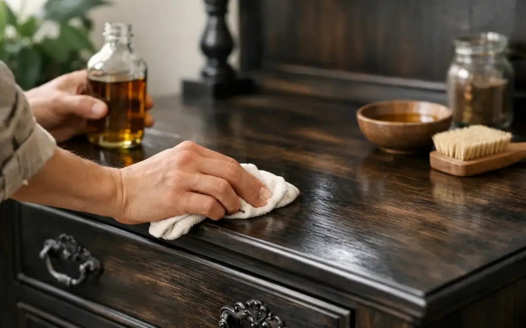 Alte Holzmöbel mit Naturöl richtig pflegen