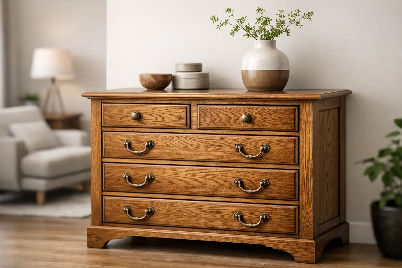 Restaurierte Kommode aus Eiche kaufen mit Stil
