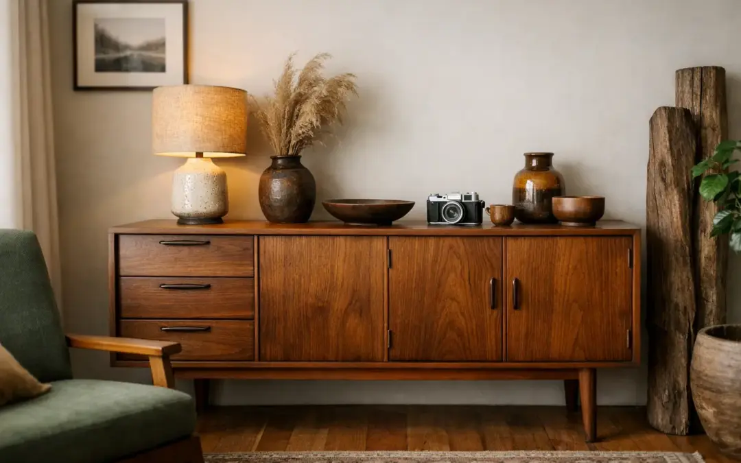 Vintage Sideboard aus Holz für Räume mit Charakter