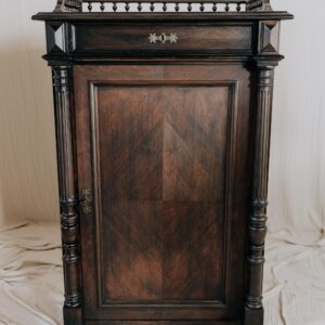 Exklusiver Design Schrank Eiche  - Vitrinenschrank Vintage Schrank antik Wandschrank Vintage Schrank Vitrine Holz massiv Schrank Wohnzimmer