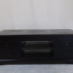 TV Sideboard TV Möbel Kommode vintage - Kommode antik massiv - Fernsehunterschrank tv Lowboard - TV Möbel massiv - tv Schrank antik schwarz