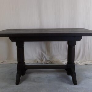 Vintage Esstisch ausziehbar Eiche Massivholz - Tisch groß für 6-8 Personen - Esstisch Holz massiv Esstisch antik xxl Esstisch schwarz