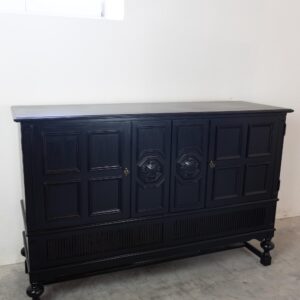 TV Sideboard TV Möbel Kommode vintage - Kommode antik massiv - Fernsehunterschrank tv Lowboard - TV Möbel massiv - tv Schrank antik schwarz