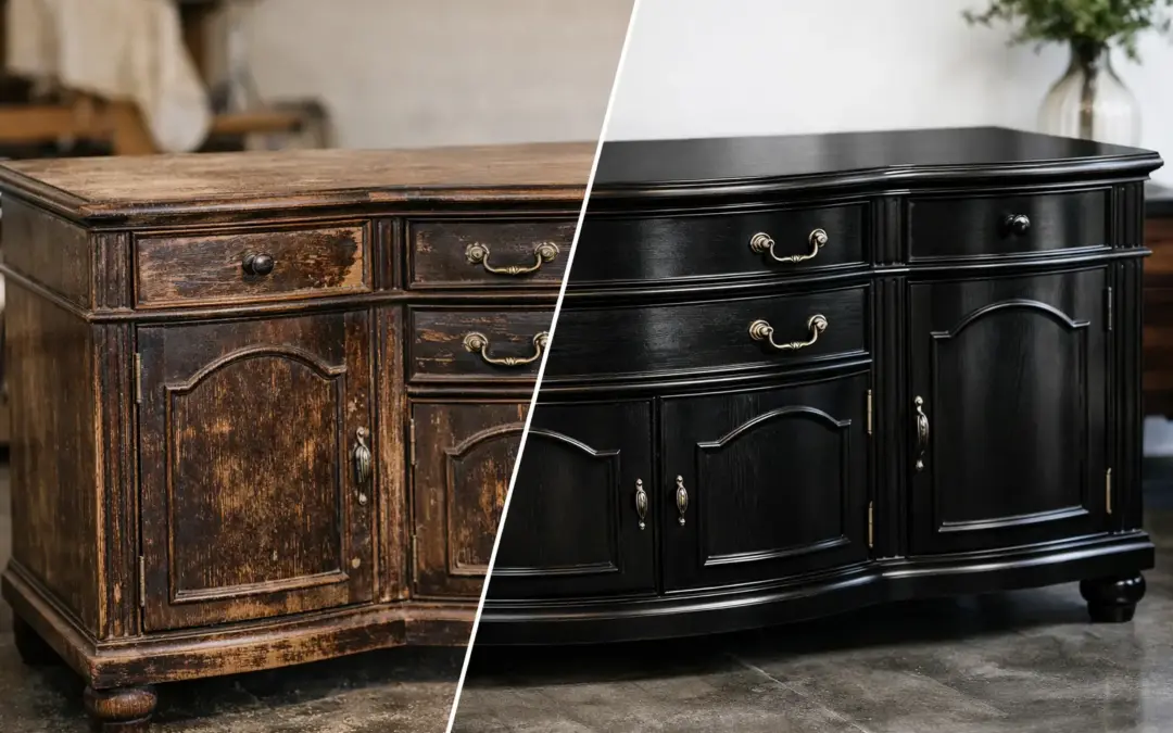 Sideboard Restaurierung vorher nachher