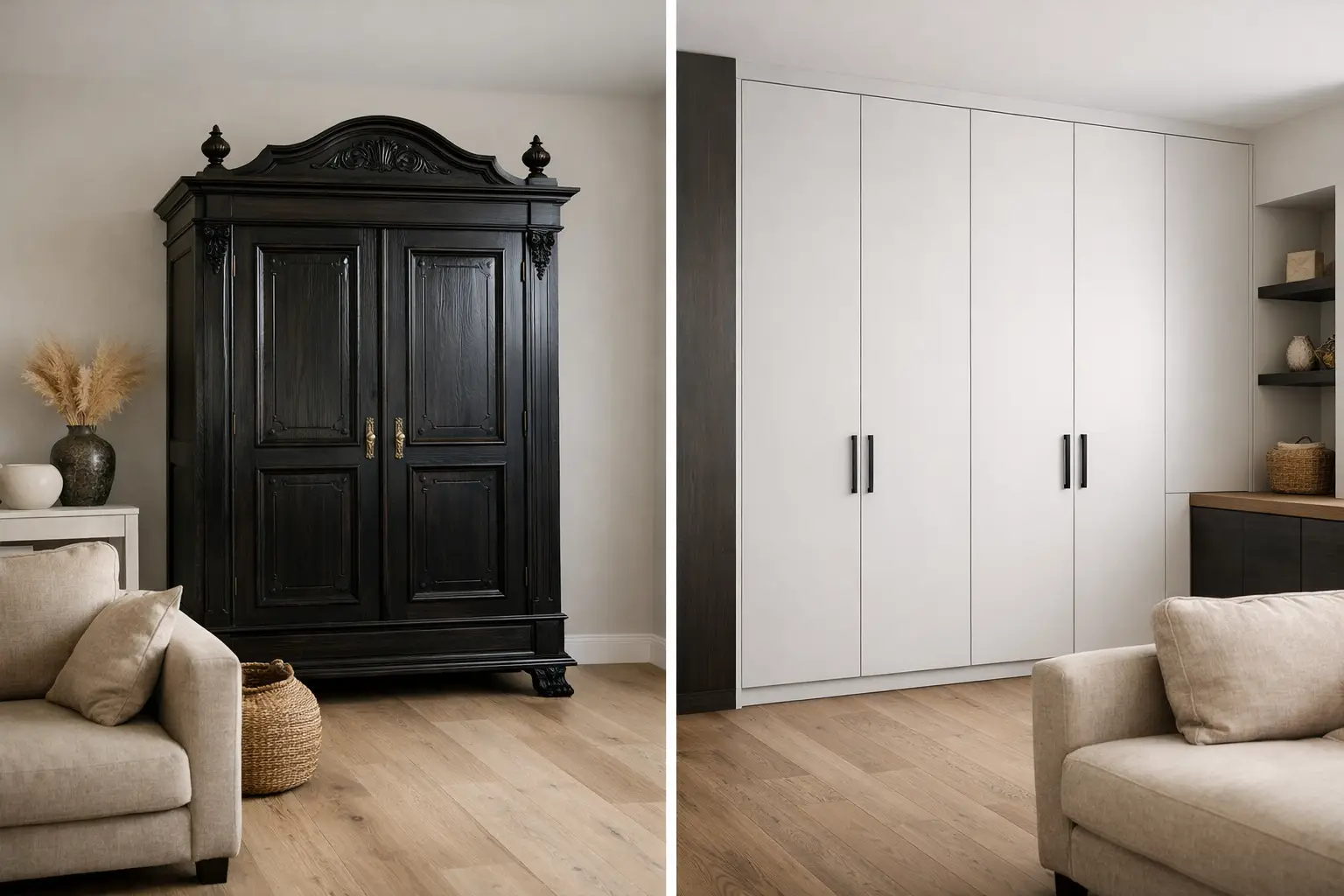 Antiker Schrank oder Einbauschrank: Was passt?